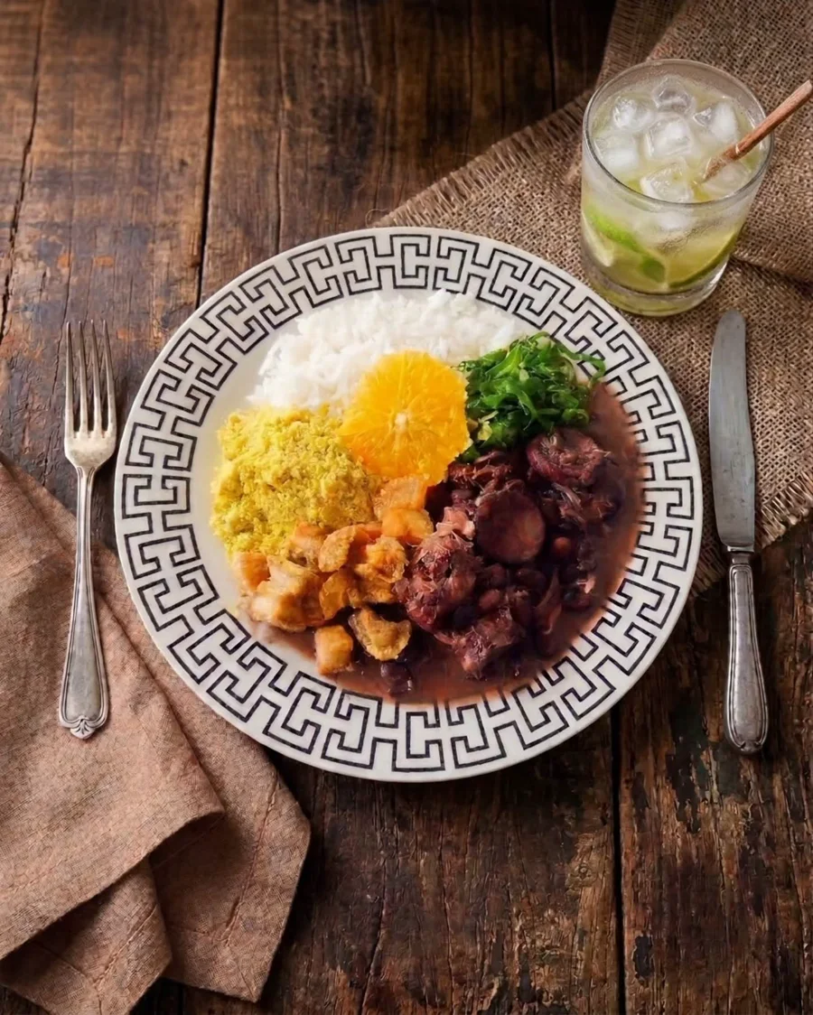Prato de feijoada completo